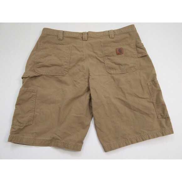 Carhartt Men's Size 40 Original Fit Carpenter Canvas Utility Khaki Shorts B147 - Picture 4 of 7